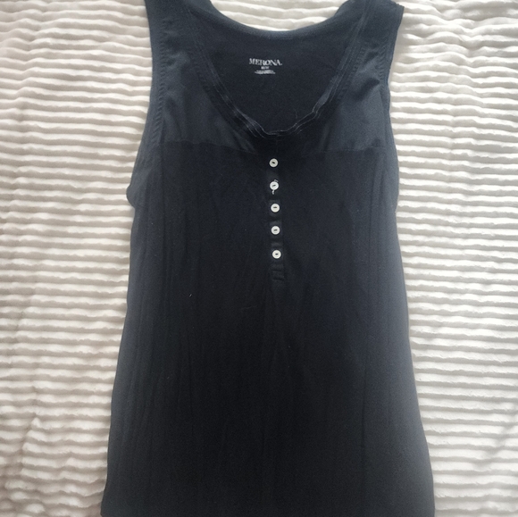 Merona Black Sleeveless Top - Picture 1 of 2